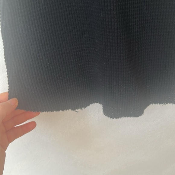 John Elliott racerback tank top sz 0 XS waffle knit raw hem made in USA black - Picture 4 of 8